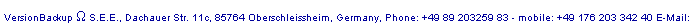 Address of OMEGA S.E.E.