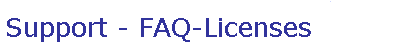 Support - FAQ-Licenses